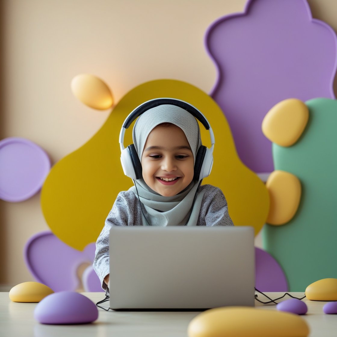 Leonardo_Phoenix_10_Muslim_child_smiling_during_an_online_clas_1