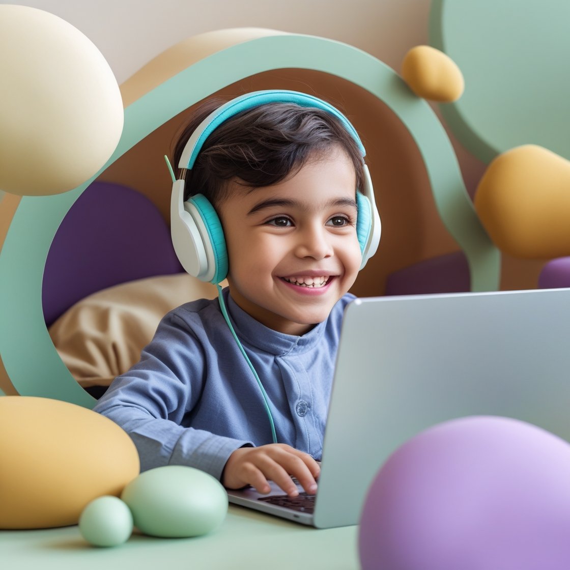 Leonardo_Phoenix_10_Muslim_child_smiling_during_an_online_clas_3